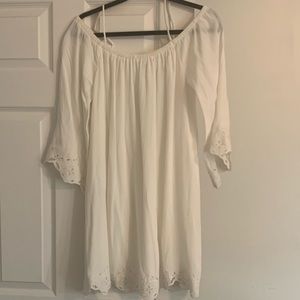 ASTR White Bell Sleeve Off The Shoulder Minidress
